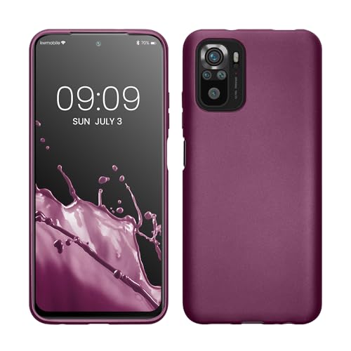 kwmobile Case kompatibel mit Xiaomi Redmi Note 10 / Note 10S Hülle - Schutzhülle aus Silikon metallisch schimmernd - Handyhülle Metallic Lavendel von kwmobile