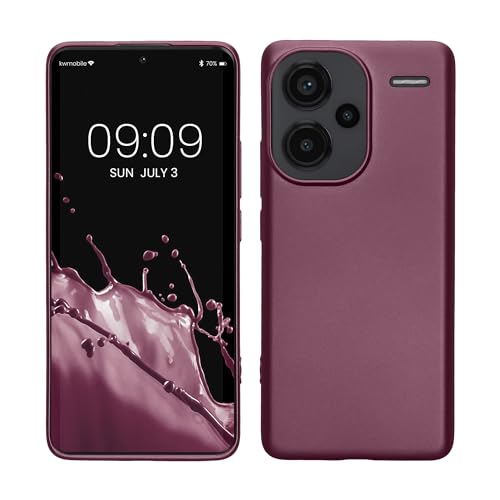 kwmobile Case kompatibel mit Xiaomi Redmi Note 13 Pro+ 5G / Redmi Note 13 Pro Plus 5G Hülle - Schutzhülle aus Silikon metallisch schimmernd - Handyhülle Metallic Lavendel von kwmobile