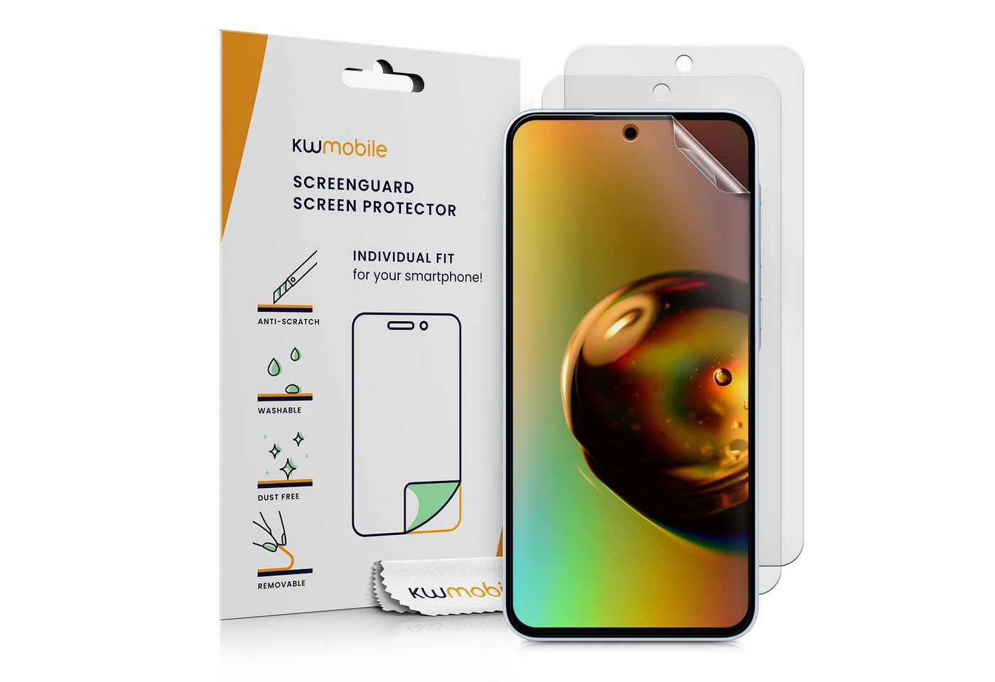 kwmobile Displayschutzfolie 3x Folie matt für Samsung Galaxy A36 5G, 1 Stück, Schutzfolie Anti-Fingerabdruck Displayschutz Displayfolie entspiegelt von kwmobile