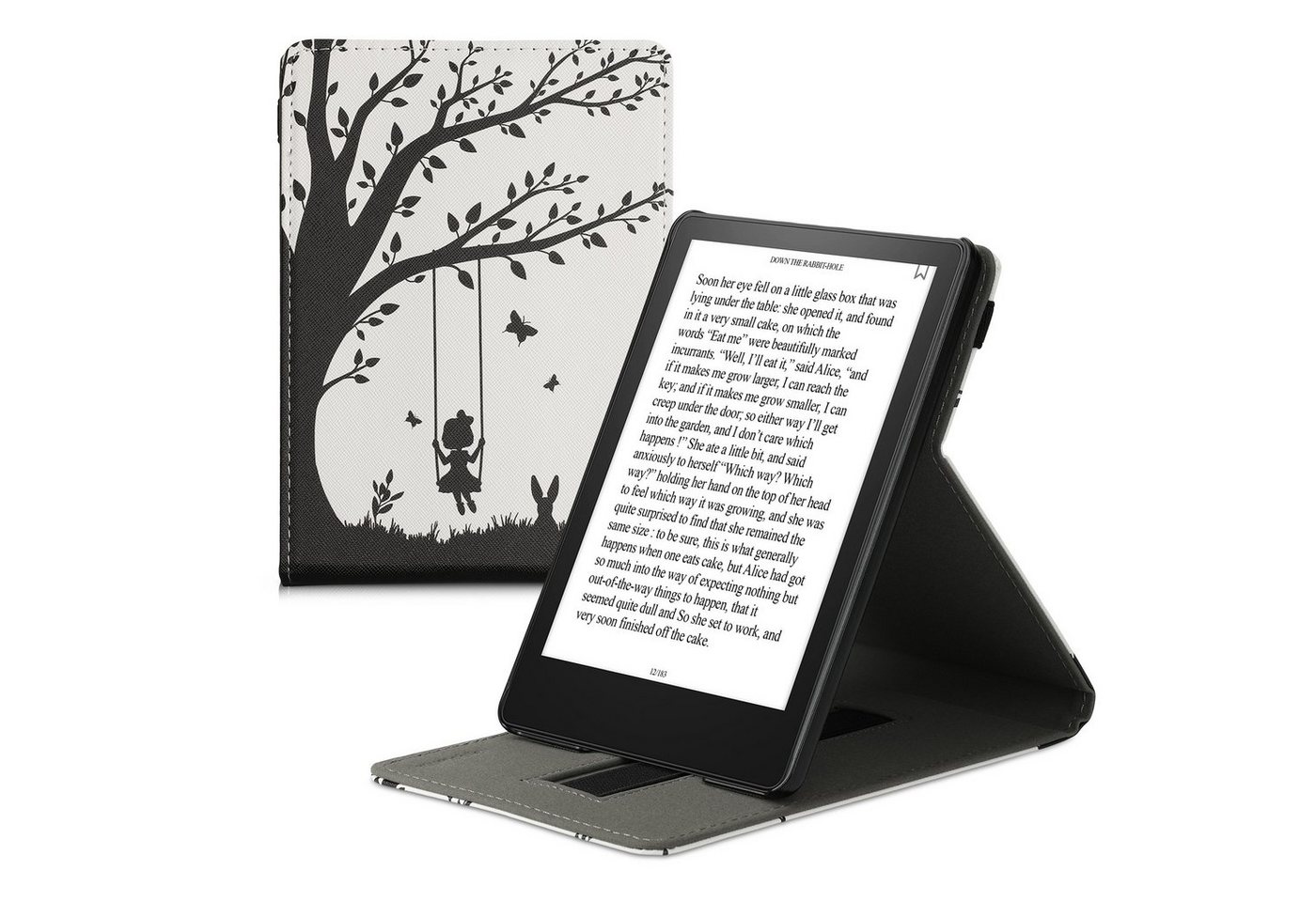 kwmobile E-Reader-Hülle Hülle für Amazon Kindle Paperwhite 11. Generation 2021, Schlaufe Ständer - e-Reader Schutzhülle - Flip Cover Case von kwmobile