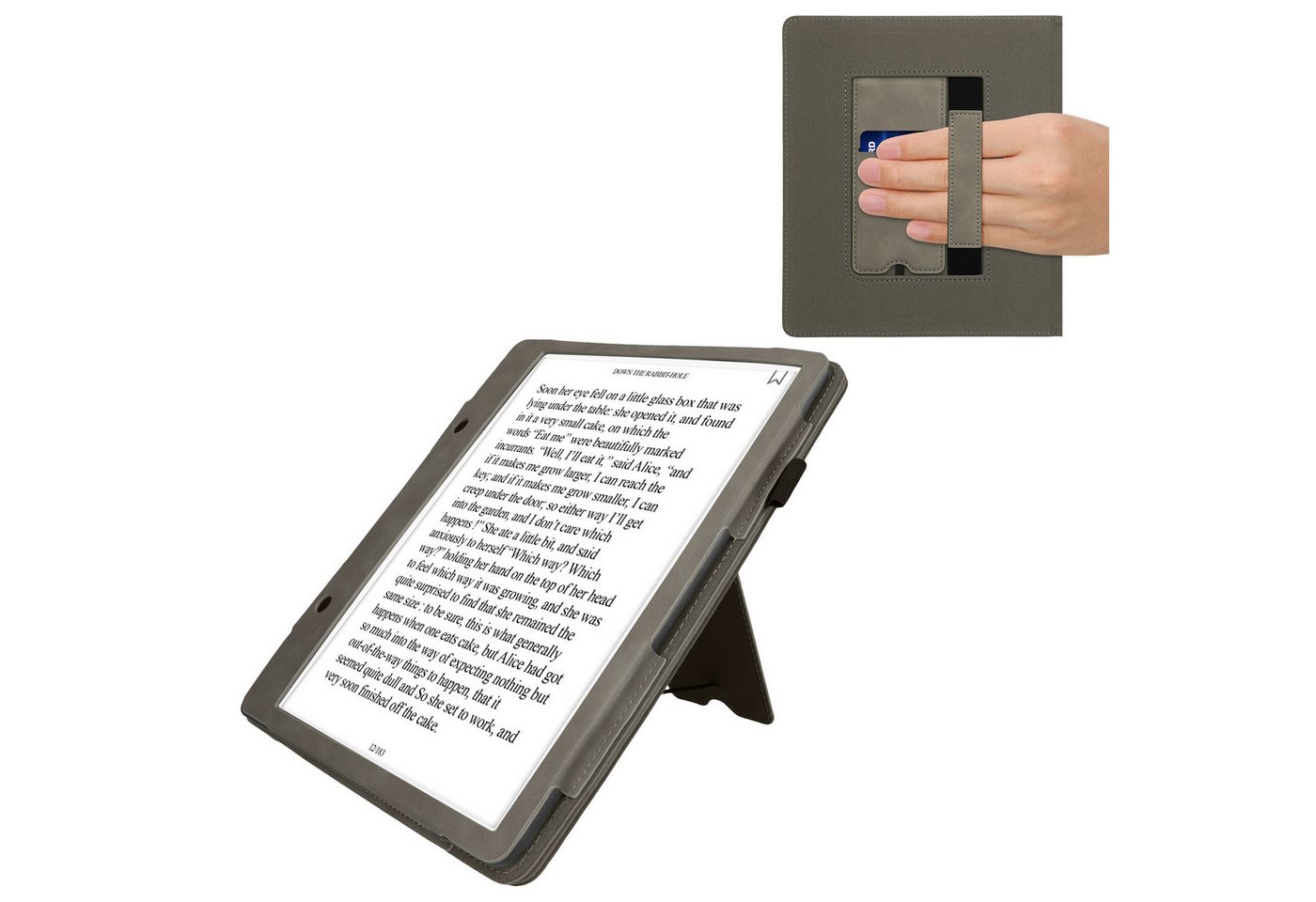 kwmobile E-Reader-Hülle Schutzhülle für Amazon Kindle Scribe (2024), Handschlaufe - Cover Aufgehende Sonne Design von kwmobile