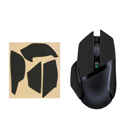 kwmobile Gaming Maus Grip Tape kompatibel mit Razer Basilisk X Hyper Speed Maus - Rutschfestes Griffband für PC Maus - Schwarz von kwmobile