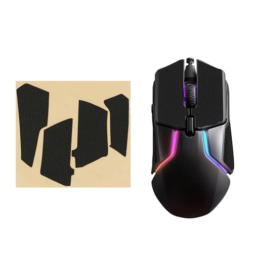 kwmobile Gaming Maus Grip Tape kompatibel mit SteelSeries Rival 600 / Rival 650 Maus - Rutschfestes Griffband für PC Maus - Schwarz von kwmobile