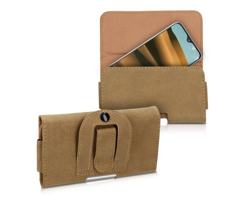 kwmobile Handyhülle Gürteltasche Hülle für Handys mit Gürtelclip, 14,4 x 8 cm Kunstleder Gürtel Case mit Gürtelschlaufe von kwmobile