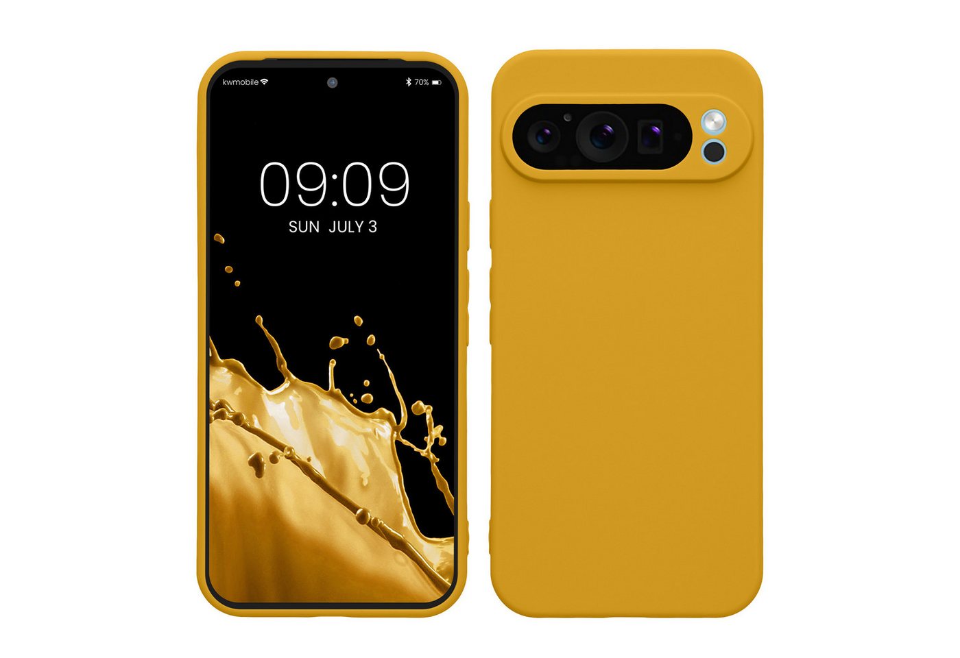 kwmobile Handyhülle Hülle für Google Pixel 9 Pro XL, Backcover Silikon - Soft Handyhülle - Handy Case in Honiggelb von kwmobile