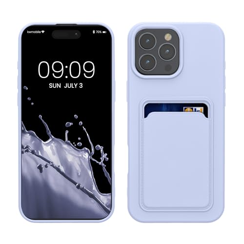 kwmobile Handyhülle kompatibel mit Apple iPhone 16 Pro Max Hülle - Handy Cover mit Fach für Karten - in Lavendel von kwmobile