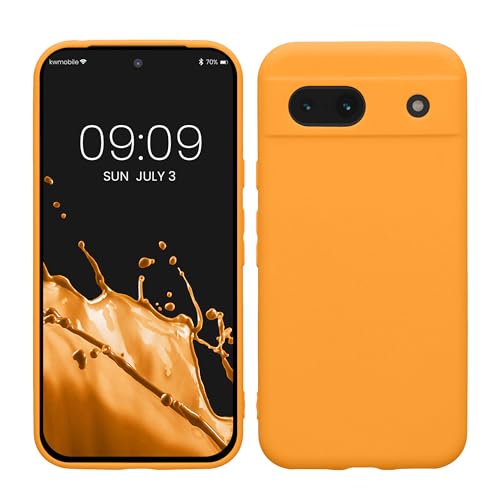 kwmobile Handyhülle kompatibel mit Google Pixel 8a Hülle - Handy Case aus weichem Silikon in Fruity Orange von kwmobile