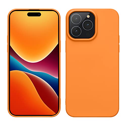 kwmobile Hülle für das iPhone 14 Pro Max Hülle - weiche und schlanke TPU Silikon Handyhülle - stoßabsorbierendes Flexibles Case - kabelloses Laden - Fruity Orange von kwmobile