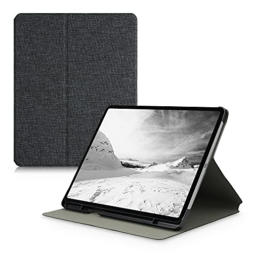 kwmobile Hülle kompatibel mit Apple iPad Air 13" (6. Gen 2024) / iPad Pro 12.9" (2018/2020/2021/2022) - Slim Tablet Cover Case Schutzhülle mit Ständer Dunkelgrau von kwmobile