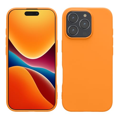 kwmobile Hülle kompatibel mit Apple iPhone 16 Pro Hülle - weiches TPU Silikon Case - Cover geeignet für kabelloses Laden - Fruity Orange von kwmobile