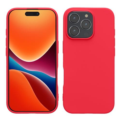 kwmobile Hülle kompatibel mit Apple iPhone 16 Pro Hülle - weiches TPU Silikon Case - Cover geeignet für kabelloses Laden - Neon Pink von kwmobile