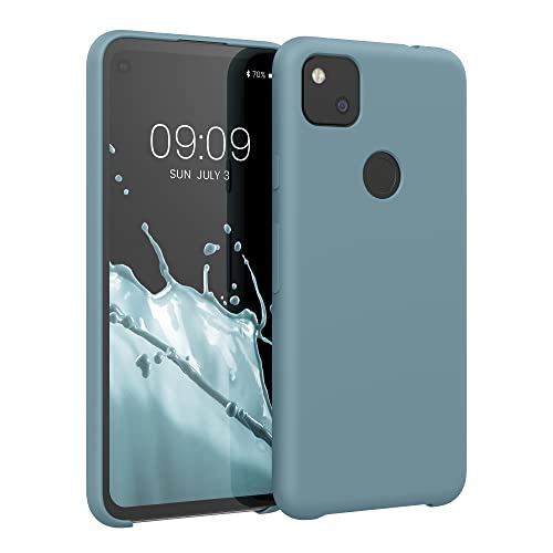 kwmobile Hülle kompatibel mit Google Pixel 4a Hülle - Silikon Handy Case - Handyhülle weiche Oberfläche - kabelloses Laden - Antique Stone von kwmobile