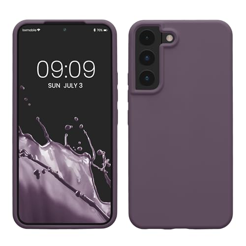 kwmobile Schutzhülle kompatibel mit Samsung S22 Hülle - Silikon Case Handyhülle S22 - Handyhülle Samsung S22 weiche Oberfläche - kabelloses Laden - Helle Iris von kwmobile