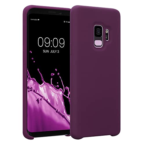 kwmobile Hülle kompatibel mit Samsung Galaxy S9 Hülle - Silikon Handy Case - Handyhülle weiche Oberfläche - kabelloses Laden - Bordeaux Violett von kwmobile