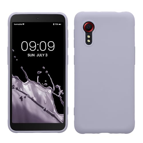 kwmobile Hülle kompatibel mit Samsung Galaxy Xcover 5 Hülle - weiches TPU Silikon Case - Cover geeignet für kabelloses Laden - Pastell Lavendel von kwmobile