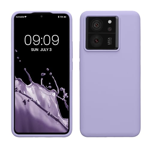 kwmobile Hülle kompatibel mit Xiaomi 13T / 13T Pro Hülle - Silikon Handy Case - Handyhülle weiche Oberfläche - kabelloses Laden - Lavendel von kwmobile