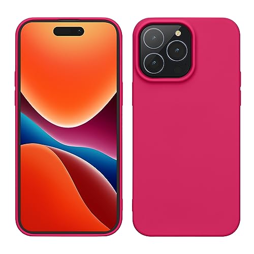 kwmobile Hülle kompatibel mit iPhone 15 Pro Max Hülle - Weiche und schlanke TPU Silikon Handyhülle - Stoßabsorbierendes Flexibles Case - Neon Pink von kwmobile