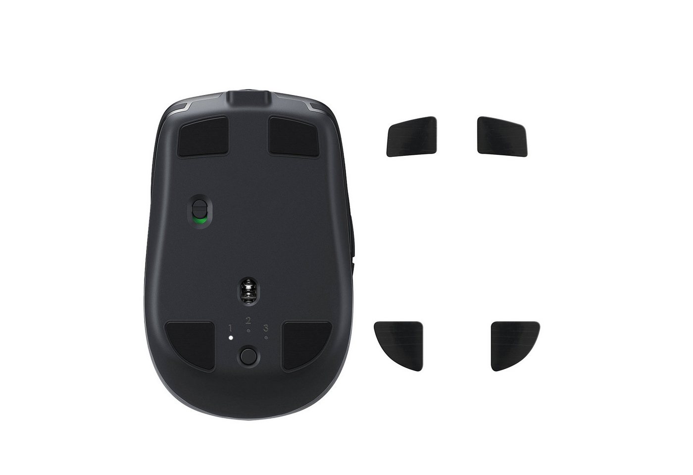 kwmobile Mausfüße Mouse Feet Sticker für Logitech MX Anywhere 2S, Ersatz Glider Mausfüße passgenau - Glides in Schwarz von kwmobile