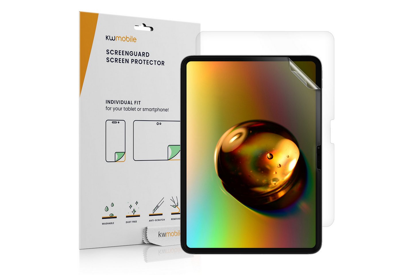 kwmobile Schutzfolie 2x Folie für Apple iPad Pro 11" (2024), (1-St), Full Screen Tablet Schutzfolie entspiegelt von kwmobile