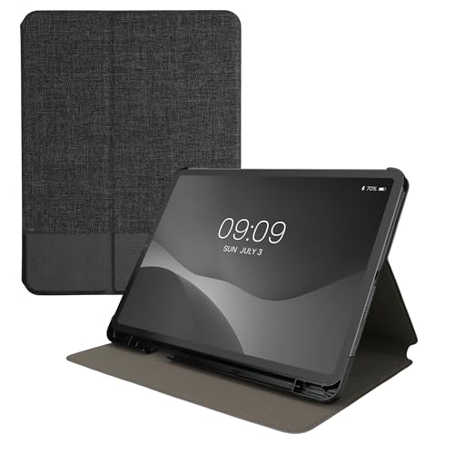 kwmobile Schutzhülle kompatibel mit Apple iPad Air 11" (6. Gen 2024) / Air 4/5 / iPad Pro 11" (2020/2021/2022) - Hülle Slim - Tablet Cover Case mit Ständer Anthrazit Schwarz von kwmobile