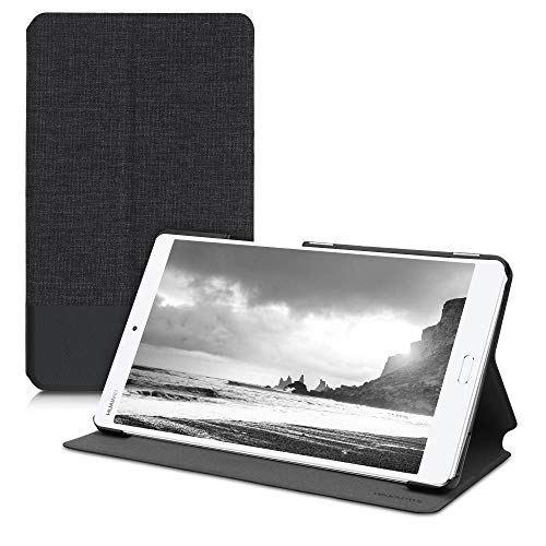 kwmobile Schutzhülle kompatibel mit Huawei MediaPad M3 8.4 - Hülle Slim - Tablet Cover Case mit Ständer Anthrazit Schwarz von kwmobile