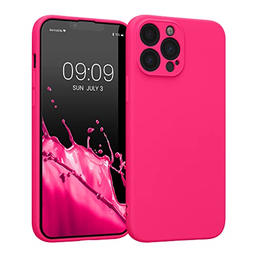 kwmobile Slim Case kompatibel mit Apple iPhone 13 Pro Max Hülle - Handyhülle aus Silikon in Neon Pink von kwmobile