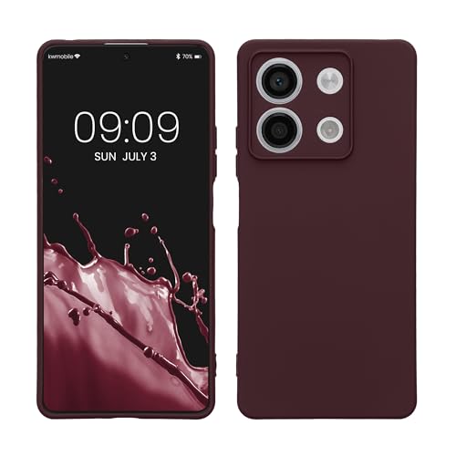 kwmobile Slim Case kompatibel mit Xiaomi Redmi Note 13 5G Hülle - Handyhülle aus Silikon in Bordeaux Violett von kwmobile