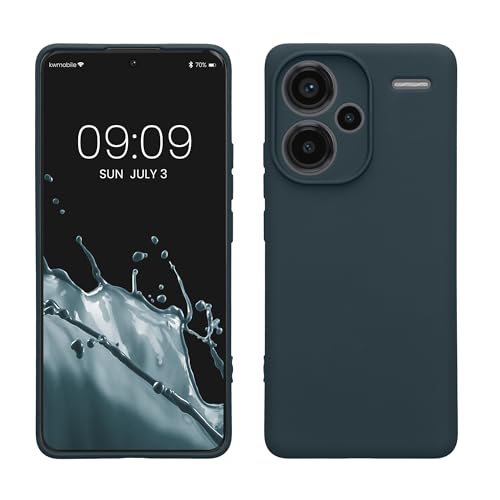 kwmobile Slim Case kompatibel mit Xiaomi Redmi Note 13 Pro+ 5G / Redmi Note 13 Pro Plus 5G Hülle - Handyhülle aus Silikon in Dunkler Schiefer von kwmobile