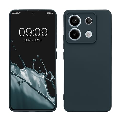 kwmobile Slim Case kompatibel mit Xiaomi Redmi Note 13 Pro 5G / Poco X6 5G Hülle - Handyhülle aus Silikon in Dunkler Schiefer von kwmobile