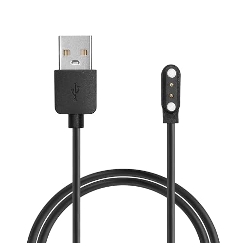 kwmobile USB Kabel Charger kompatibel mit Nerunsa P66D / NiUFFiT P66 / Ddidbi P66D / IDW19 / IDW13/ IDW15 Ladekabel - Smart Watch Ersatzkabel - Fitnesstracker Aufladekabel in Schwarz von kwmobile