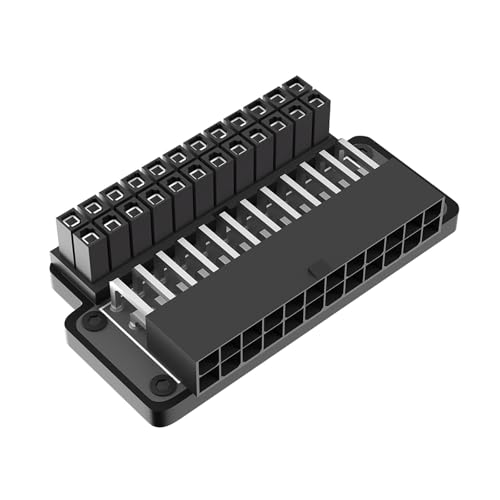 kwoifioy 24-Pin Buchse Auf 24-Pin Stecker 90-Grad Netzteil Mit LED Licht Für Die Stromversorgung Von Desktops von kwoifioy