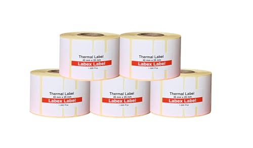 Labex Label - Thermo label 45x25 mm | Zebra Etiketten - Thermodirekt Etiketten - Thermoetiketten auf rolle - 5 Rolle ; 5.000 etiketten Thermo label Barcode/Adresse Thermo Etiketten Labex Label - Thermo label 45x25 mm | Zebra Etiketten - Thermodirekt Etiketten - Thermoetiketten auf rolle - 5 Rolle ; 5.000 etiketten Thermo label Barcode/Adresse Thermo Etiketten von labex label