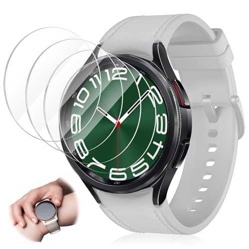 lafomukea 4 Stück 9H Härte HD Schutzglas Displayfolie für Watch, 47mm Panzerglas Schutzfolie, Kratzfest HD Gehärtetes Glas, Anti-Bläschen HD Clear Panzerfolie von lafomukea