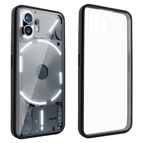 leleyo Handyhülle für Nothing Phone (2), Dünne Schutzhülle mit Polykarbonat Transparent Cover für Nothing Phone 2, Klar Schwarz von leleyo