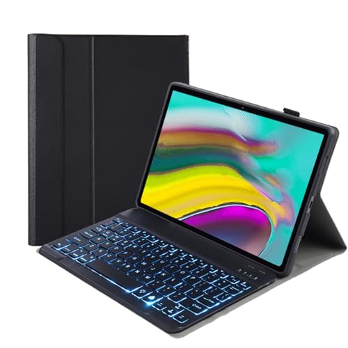 leleyo Tastatur mit Hintergrundbeleuchtung für Samsung Galaxy Tab S5e 10,5 Zoll Tablet Smart Cover magnetisch mit abnehmbarer kabelloser Bluetooth-Tastatur mit Hintergrundbeleuchtung für Samsung von leleyo