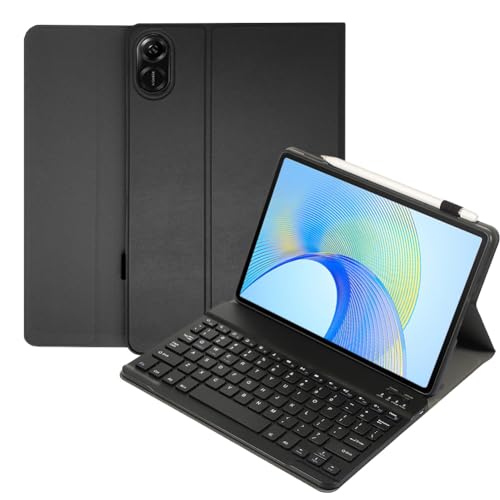 leleyo Tastaturhülle für Honor Pad X9 / X8 Pro 11 .5 Zoll magnetische intelligente Hülle mit abnehmbarer Bluetooth-Tastatur QWERTY für Pad X8 Pro / X9 (Schwarz) von leleyo