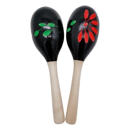 Leryveo Baby-Maracas, Maracas für Babys,2X Maracas Handpercussion-Rasseln aus Holz | Maracas Favours Baby Shaker Spielzeug Latin Percussion Instrumente für Anfänger und Profis von leryveo