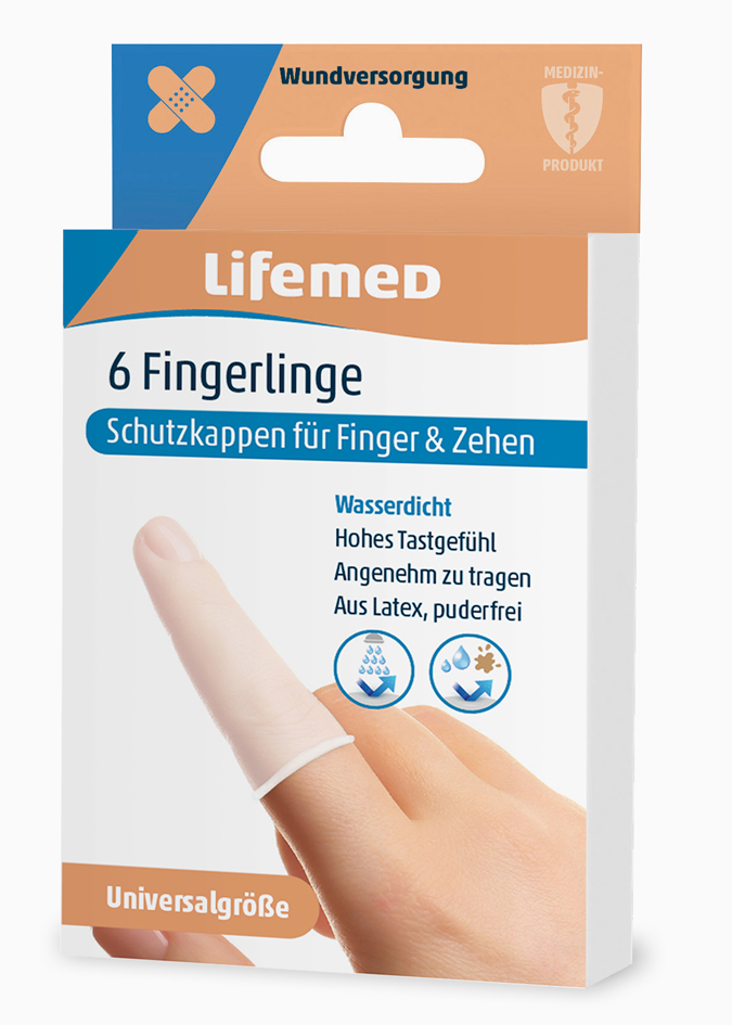 Lifemed Fingerlinge, Universalgröße, transparent von lifemed