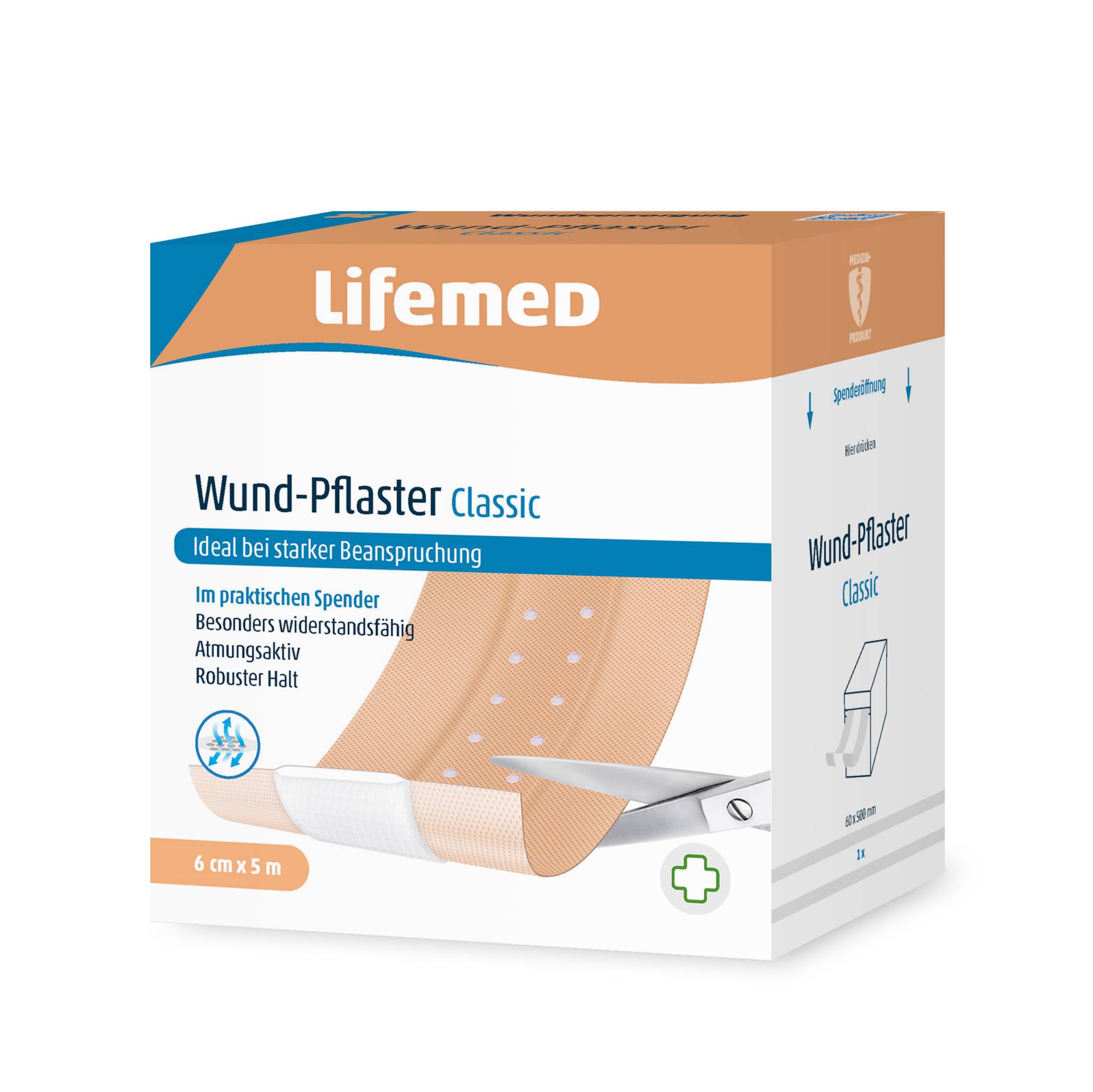 Lifemed Wund-Pflaster , Classic, , hautfarben, 5000 mm x 60 mm von lifemed
