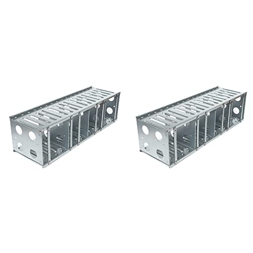 liovitor 2X 16 Bay Festplattenkäfig 3,5 Rostfrei Festplatte Tray Rack PC Classic HDD Stapelhalterung für 12cm Lüfter A von liovitor