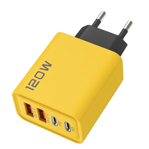 Lisutupode 120W Handy Ladegerät, 120W Plug Cube Telefonladegerät,tragbares Wandladegerät Zum Schnellen Aufladen,universelles Schnellladegerät Für Mobiltelefone,Hochgeschwindigkeits Telefon USB Adapter von lisutupode