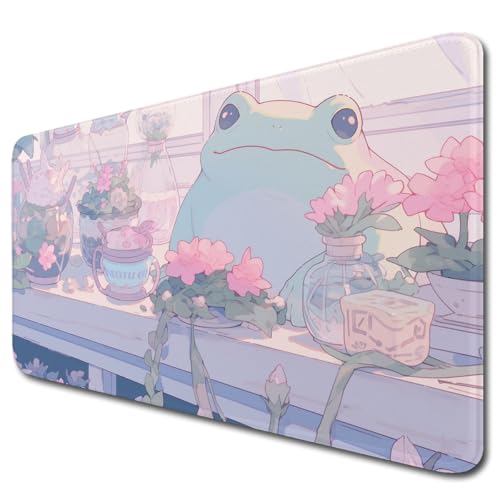 llsxi Großes Gaming-Mauspad mit niedlichem Anime-Motiv, Größe XL, 30 x 80 cm, rutschfeste Unterseite, erweitertes Spiel-Mauspad, Tastatur-Pad, lange Schreibtischunterlage, Zuhause und Büro von llsxi