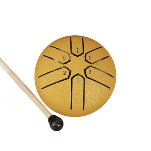 loweo 3 6-Ton Steel Tongue Drum Mini Hand Pan Drums mit Drumsticks Percussion Musikinstrumente Schlagzeugzubehör B von loweo