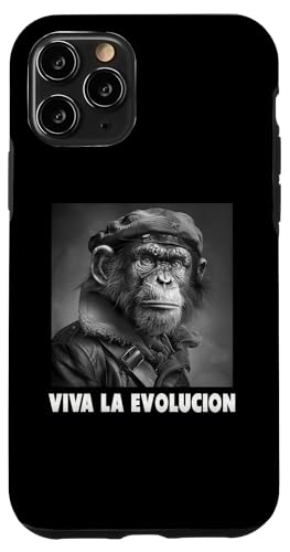 Hülle für iPhone 11 Pro Viva La Evolucion, Revolution, Affe, Nerd von lustige Evolution, Wissenschaft und Revolution