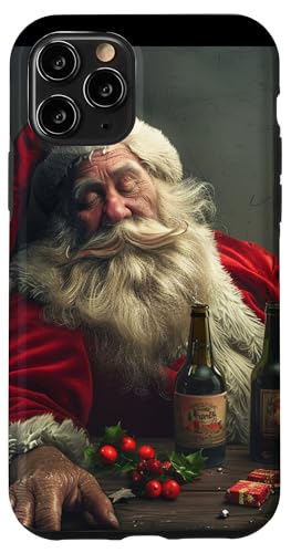 Hülle für iPhone 11 Pro Lustiger betrunkener Weihnachtsmann, lustiges Weihnachten von lustige Weihnachten