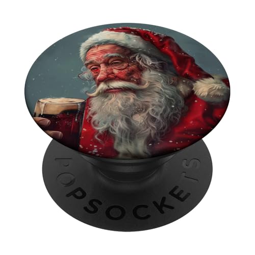 Lustiger betrunkener Weihnachtsmann, lustiges Weihnachten PopSockets Klebender PopGrip von lustige Weihnachten