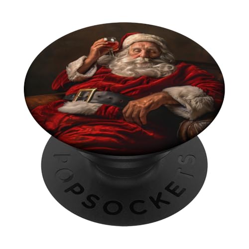 Lustiger betrunkener Weihnachtsmann, lustiges Weihnachten PopSockets Klebender PopGrip von lustige Weihnachten