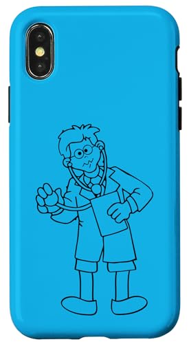 Lustiger Arzt – Mit Brille, Stethoskop & Diagnose-Zettel! Hülle für iPhone X/XS von lustige berufsmotive comic