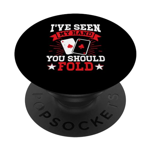 lustiges Poker-Design: cooler Spruch für Kartenspielfans PopSockets Klebender PopGrip von lustiges Design für Pokerkönige und Pokerqueens