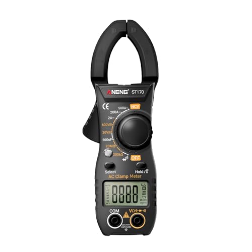 ANENG ST170 Smart Clamp Meter 1999 Zählt Auto-Ranging Multimeter LCD Bildschirm AC DC Spannung Strom Tester LED Taschenlampe (Black) von lvifloae